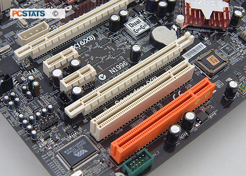 pci e slot. MSI places the two PCI Express