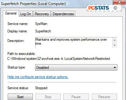 Superfetch Stopped Working Vista