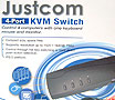 Justcom Pro JC104P 4-Port KVM Switch