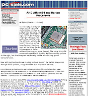 PCSTATS Newsletter - AMD Athlon64 and Barton Processors 