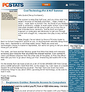 PCSTATS Newsletter - Cool Technology For A HoT Summer