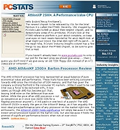 PCSTATS Newsletter - AthlonXP 2500+, A Performance/Value CPU