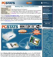 PCSTATS Newsletter - Holiday Quiz, Contest and Reviews