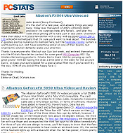 PCSTATS Newsletter - Albatron's FX5950 Ultra Videocard