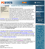 PCSTATS Newsletter - Awards for Asus' Athlon64 K8V-Deluxe
