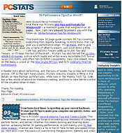PCSTATS Newsletter - 99 Performance Tips For WinXP!