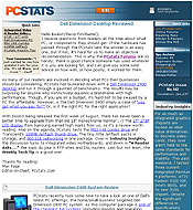 PCSTATS Newsletter - Dell Dimension Desktop Reviewed