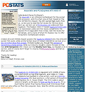 PCSTATS Newsletter - Asus A8V and PCI-Express ATI X600 XT