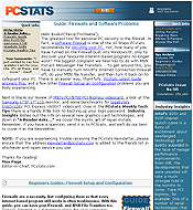 PCSTATS Newsletter - Guide: Firewalls and Software Problems