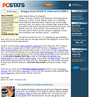 PCSTATS Newsletter - Snappy Asus AX800XT Videocard & DDR-2