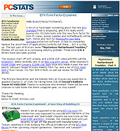 PCSTATS Newsletter - BTX Form Factor Explained
