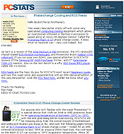 PCSTATS Newsletter - Phase-change Cooling and RSS Feeds 