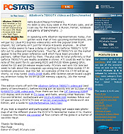 PCSTATS Newsletter - Albatron's 7800GTX Videocard Benchmarked 