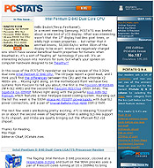 PCSTATS Newsletter - Intel Pentium D-840 Dual Core CPU 