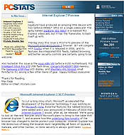 PCSTATS Newsletter - Internet Explorer 7 Preview 