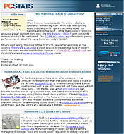 PCSTATS Newsletter - MSI Radeon X1800XT 512MB-Version