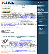 PCSTATS Newsletter - Asus Radeon X1900XTX Videocard... Umm Fast?