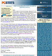 PCSTATS Newsletter - AMD Socket AM2 Athlon64 FX-62 and X2 5000+ Processors